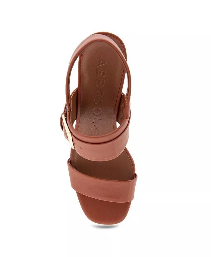Женские босоножки Ellazia с ремешком и пряжкой на каблуке Aerosoles, бежевый — фото 4