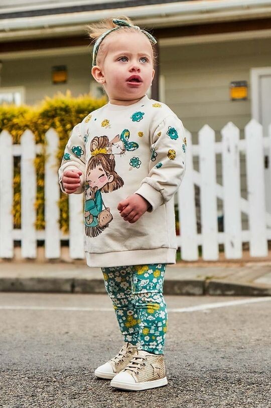 

Детский комплект - кофточка, леггинсы и повязка на голову. Mayoral, бирюзовый