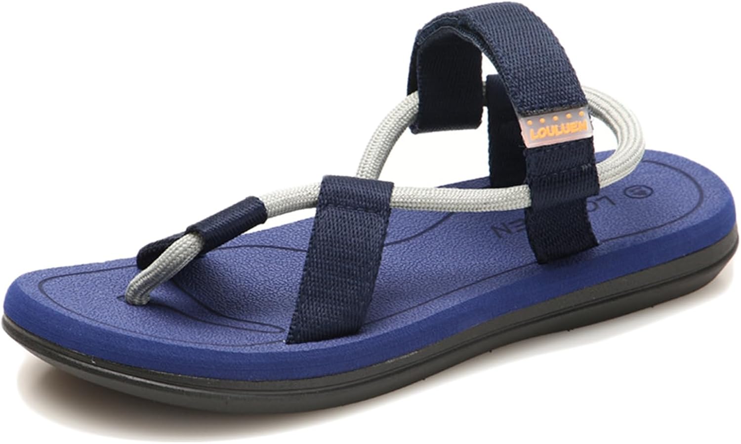 

Летние мужские ортопедические сандалии с кольцом на пальце для мозолей, повседневные пляжные тапочки при подошвенном фасците, римские шлепанцы с поддержкой свода стопы Wcxty, синий