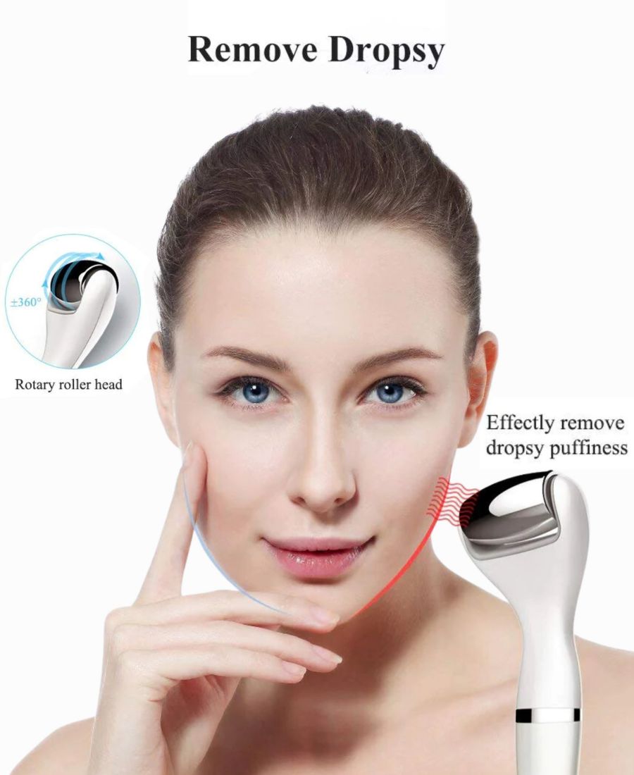 Массажер для ухода за лицом с роликом из нержавеющей стали TOUCHBeauty, слоновая кость — фото 2
