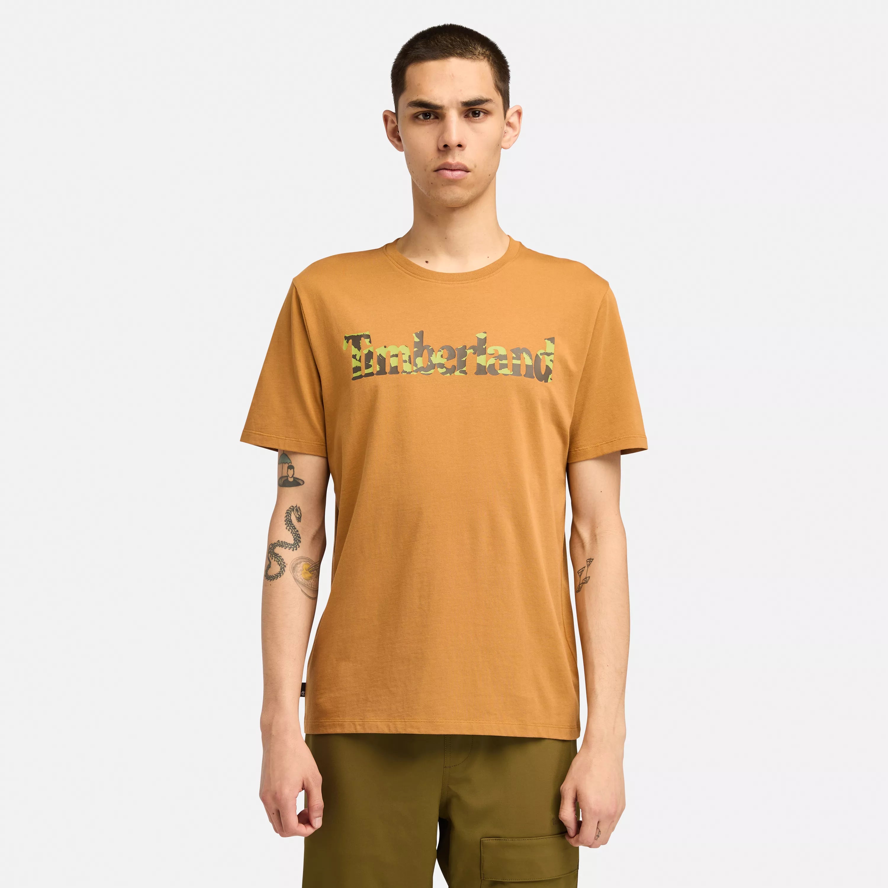 

Футболка мужская Northwood Wordmark Camo с коротким рукавом Timberland, цвет wheat