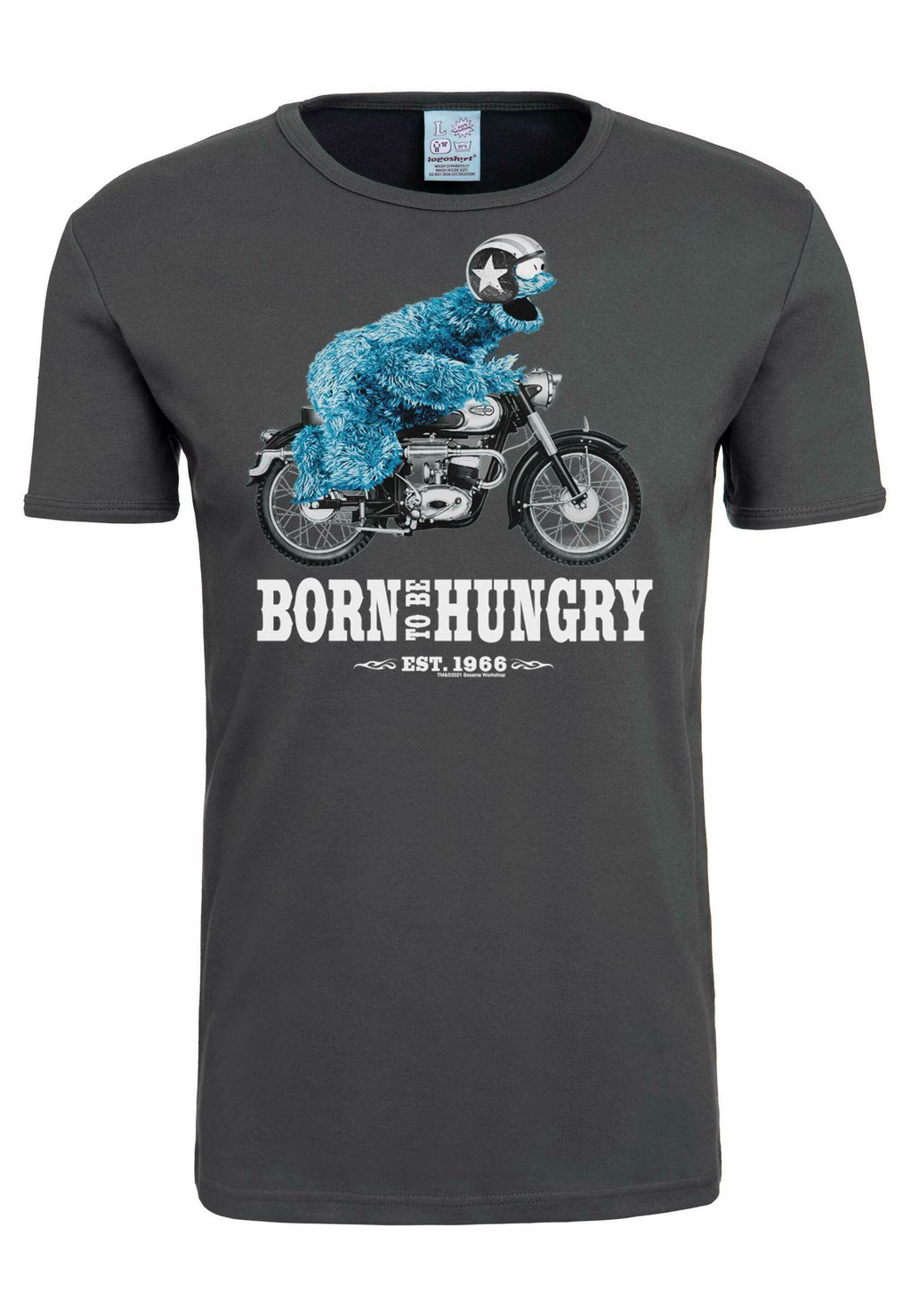

Футболка с принтом KRÜMELMONSTER MOTORRAD LOGOSHIRT, темно-серый
