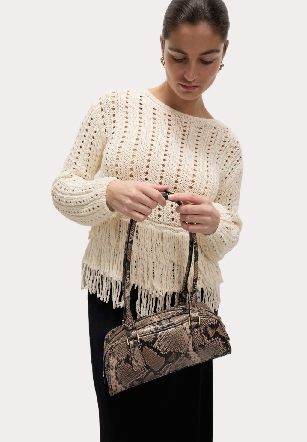 

Джемпер TEXTURED FRINGE Marks & Spencer, бежевый