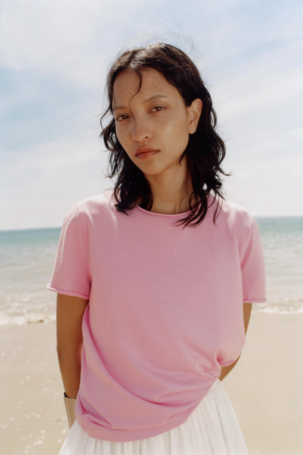

Футболка Zara Faded Short Sleeve, розовый