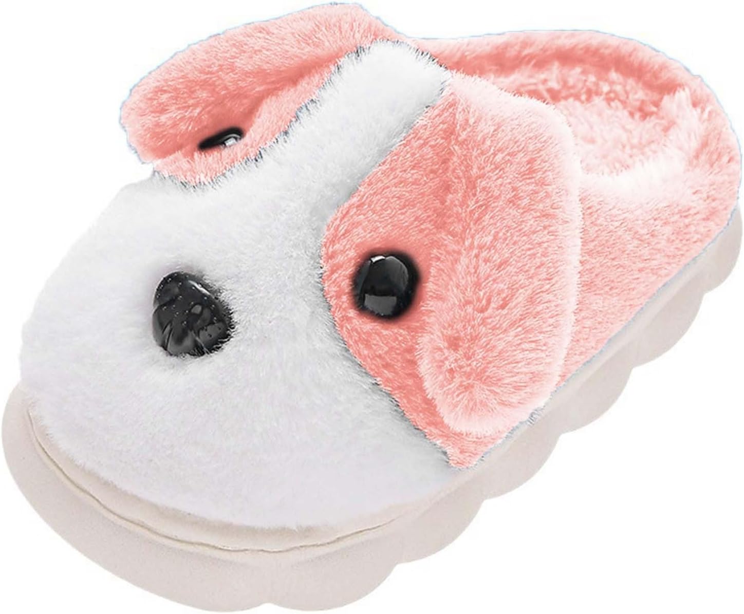 

Тапочки-собачки из пеноматериала с эффектом памяти для малышей, мальчиков и девочек, с пушистыми ушками, удобные зимние домашние тапочки с нескользящей подошвой Generic, розовый