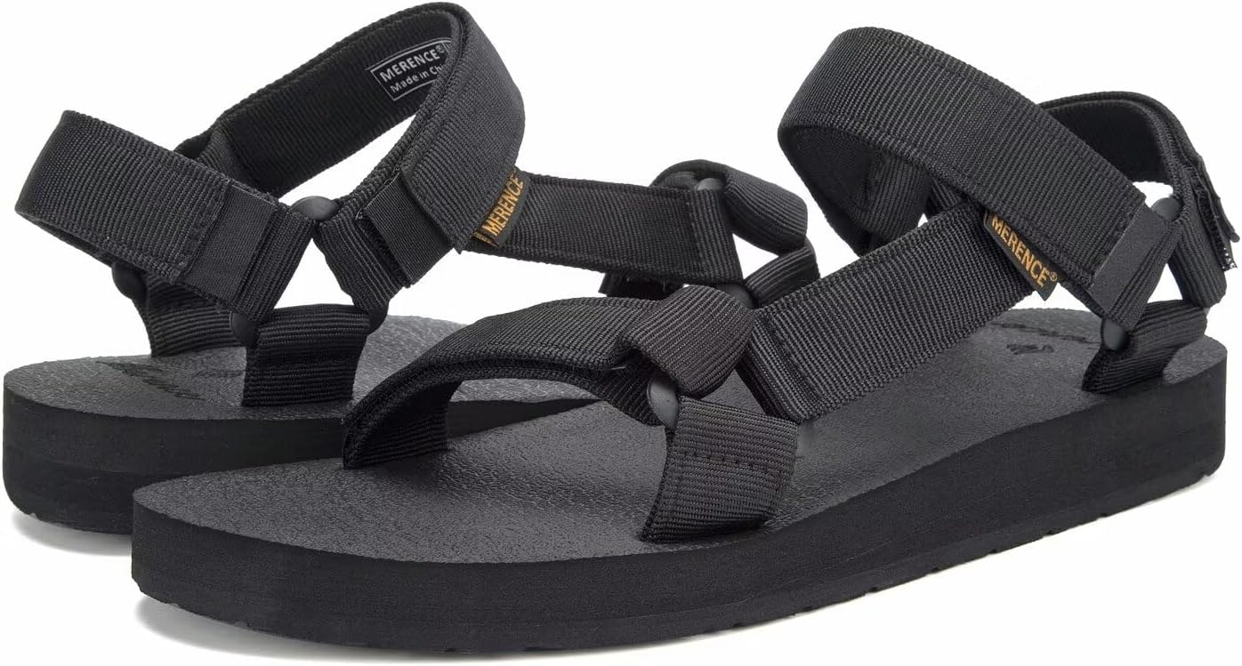 

Мужские спортивные сандалии CIOR для походов с поддержкой свода стопы, стелькой для йоги, легкие водные туфли, черный