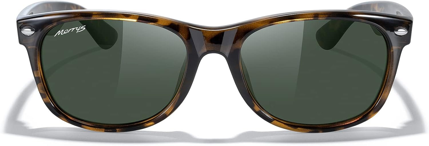

Солнцезащитные очки MERRY'S Polarized Unisex Shades для мужчин и женщин, винтажные поляризованные солнцезащитные очки с зеркальными линзами, Leopard Frame/Non-polarized G15 Glass Lens