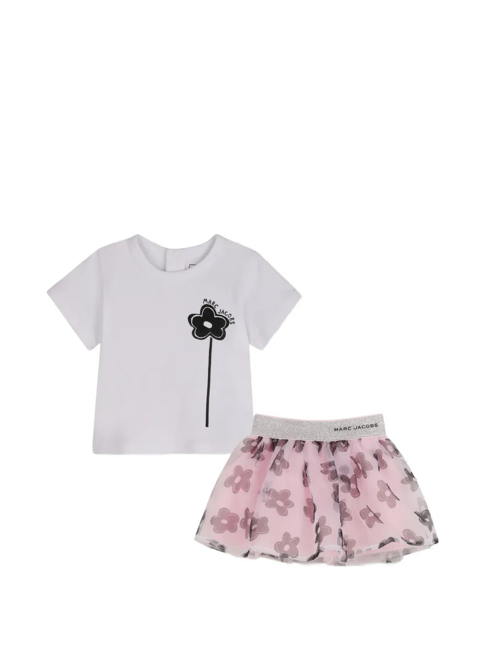 

Футболка с цветочным принтом Marc Jacobs Kids, белый