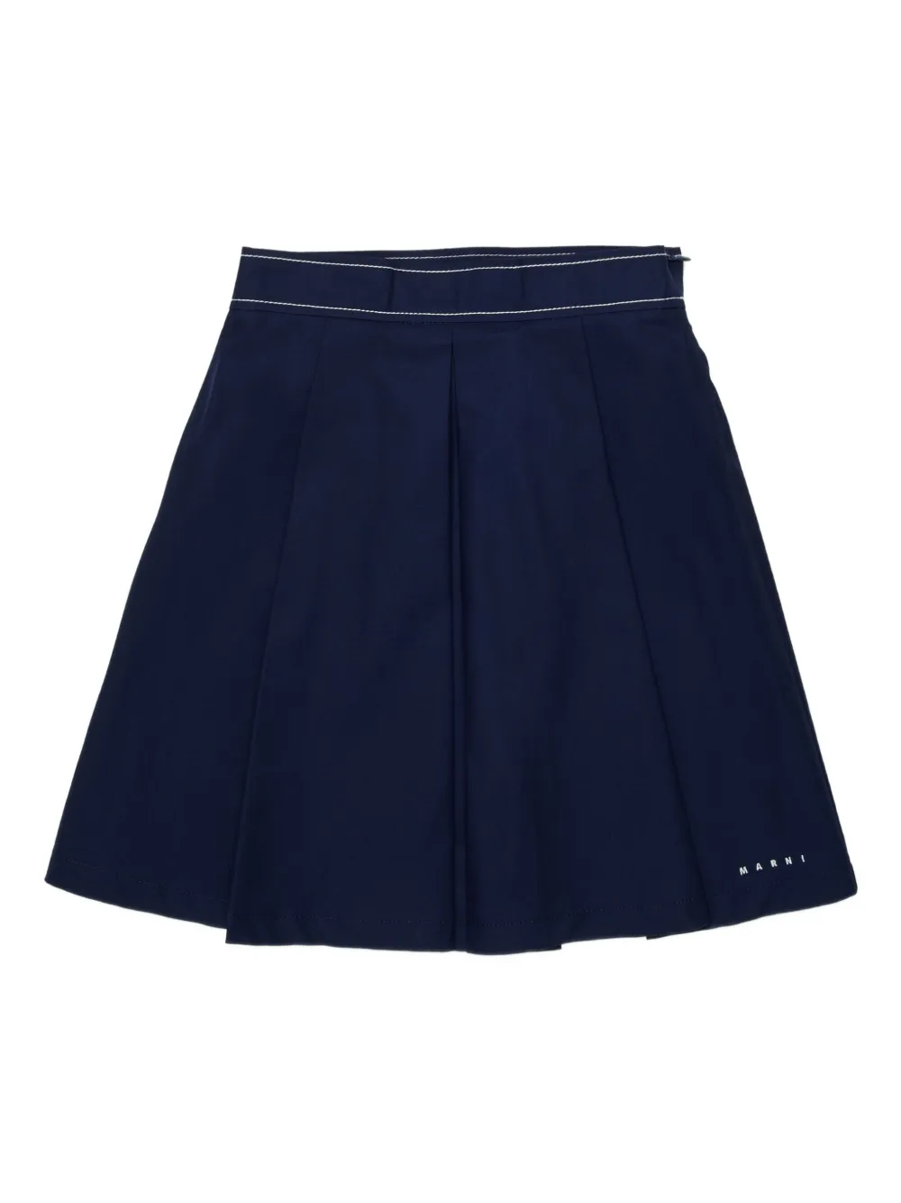 Юбка с вышитым логотипом Marni Kids, синий