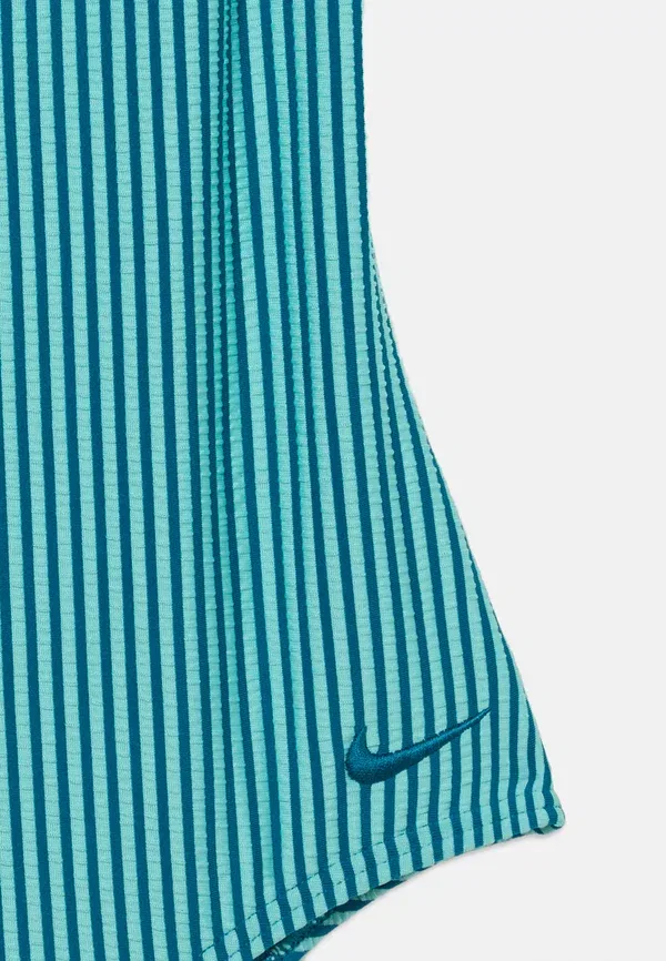 Купальник на шнуровке с рифленой текстурой Nike Swim, выбеленный бирюзовый — фото 3