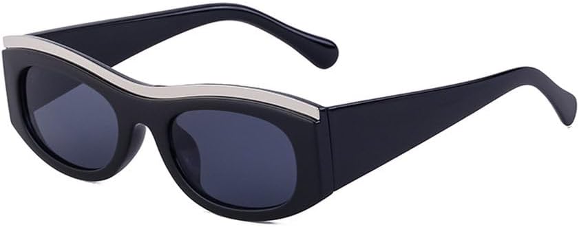 

Роскошные солнцезащитные очки «кошачий глаз» для мужчин и женщин, модные маленькие солнцезащитные очки, винтажные очки для вождения, защита от ультрафиолета UV400 HVTVTLA, Black Silver