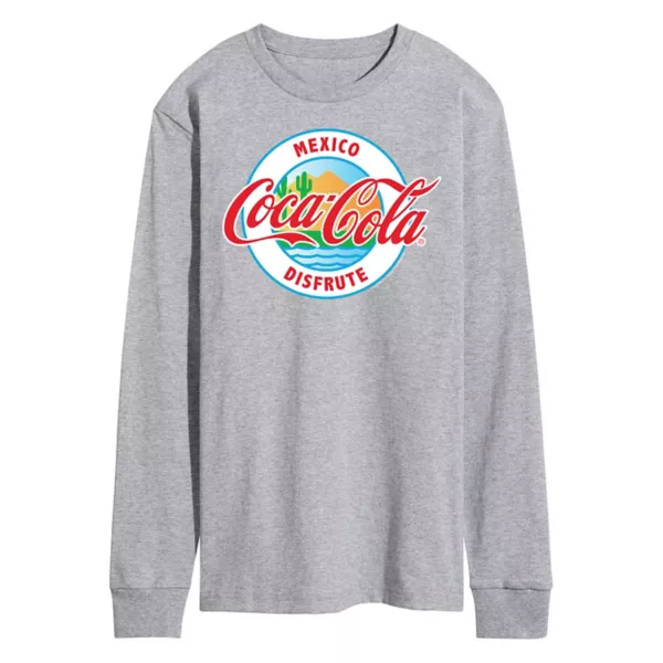 

Мужская футболка с длинным рукавом и принтом Coca Cola Mexico Licensed Character, серый