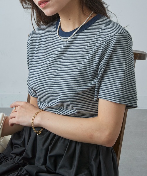 

Футболка с коротким рукавом, ребристая отделка, бренд Miller