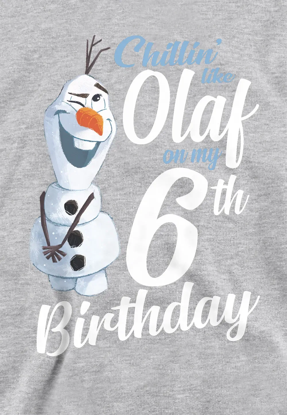 Детский худи Frozen Chillin Like Olaf, Disney, серый — фото 2