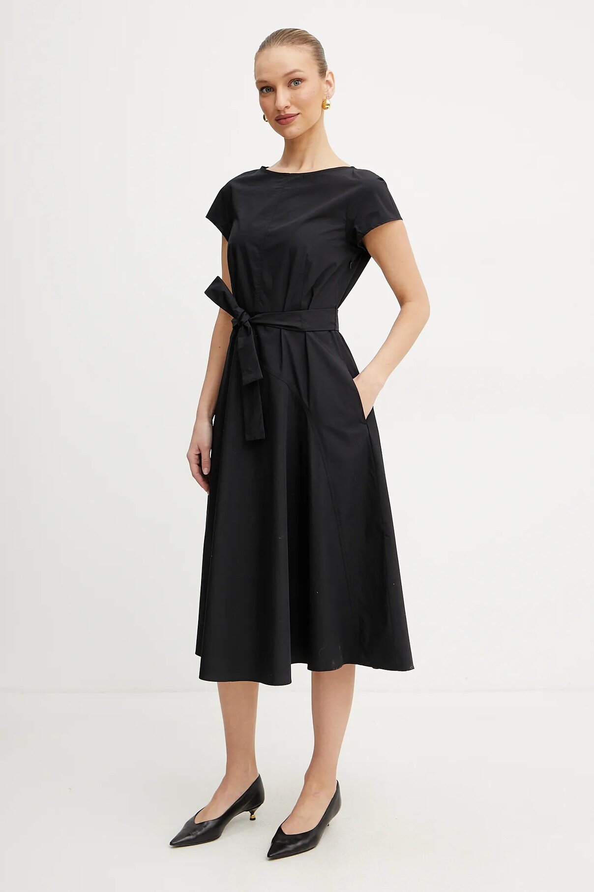 

Платье из хлопка Weekend Max Mara, черный