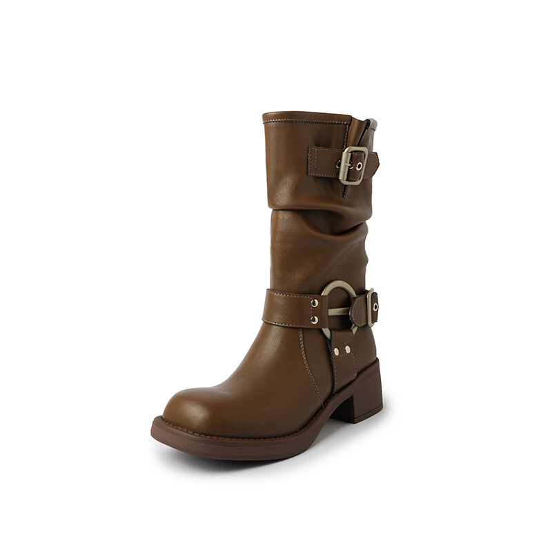 

Ботинки Martin Boot женские Yikefei, темно-коричневый