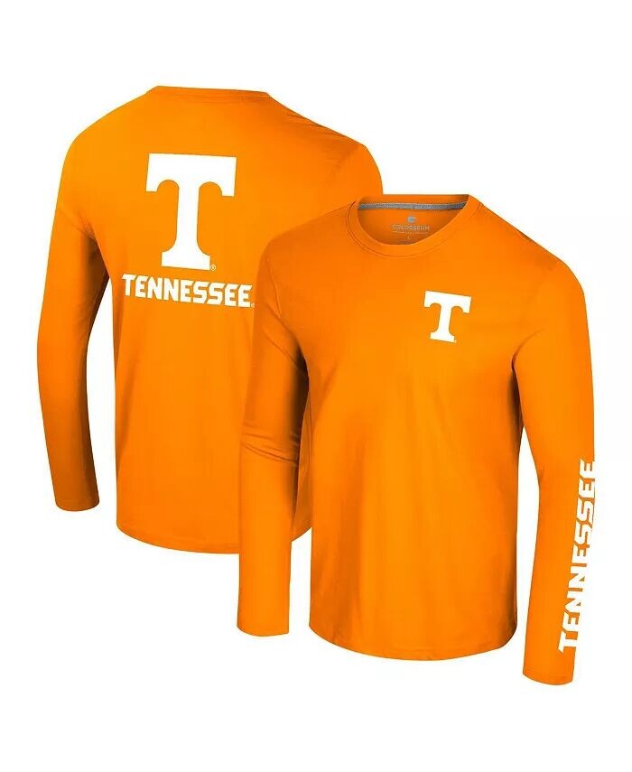 

Мужская футболка с длинным рукавом Tennessee Orange Tennessee Volunteers Logo Lockup 3-Hit Active Blend Colosseum, оранжевый
