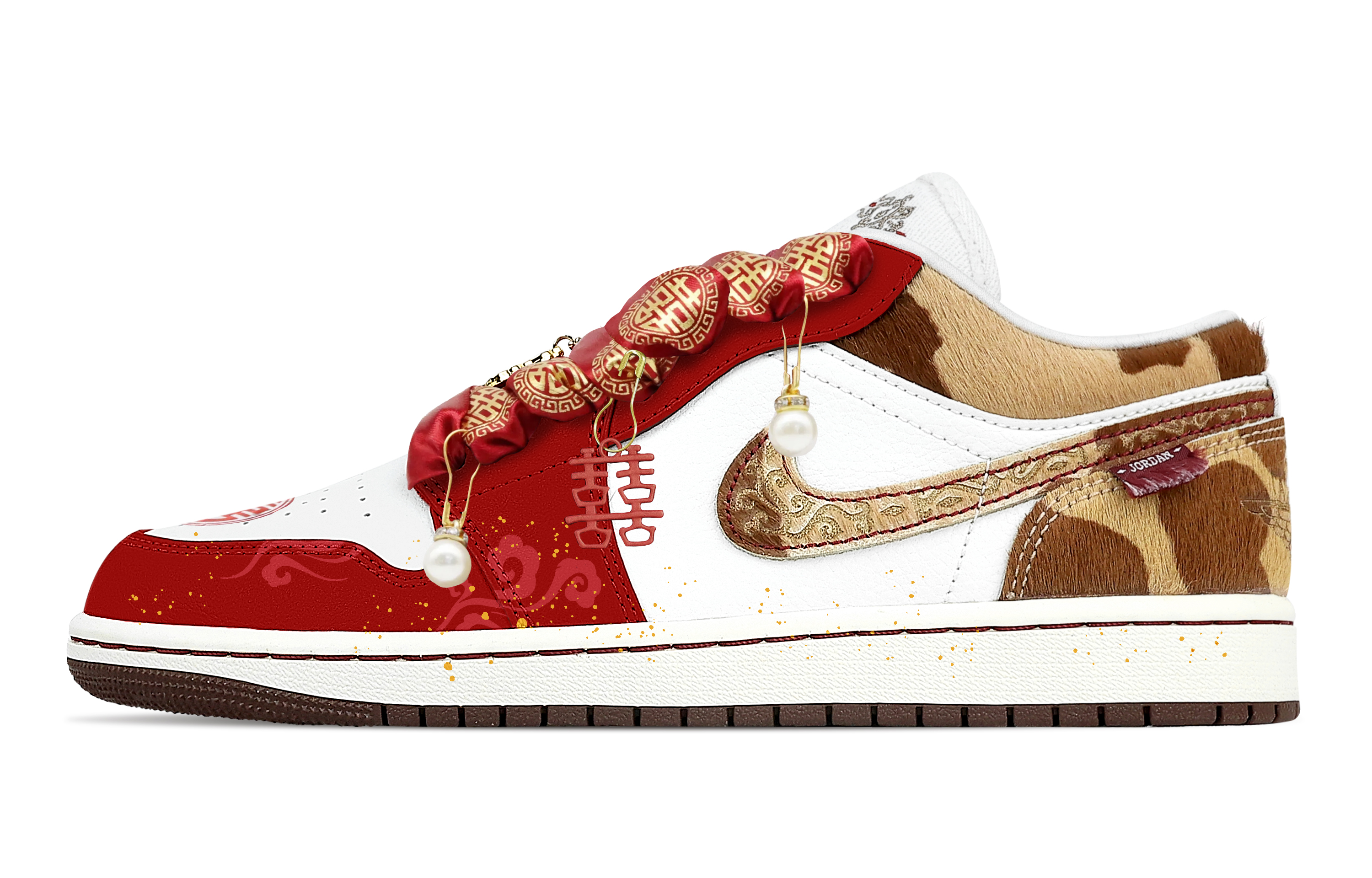 

Jordan Кроссовки Air 1 In The Name Of Love мужские, устойчивые к истиранию, низкие, винтажные, красные