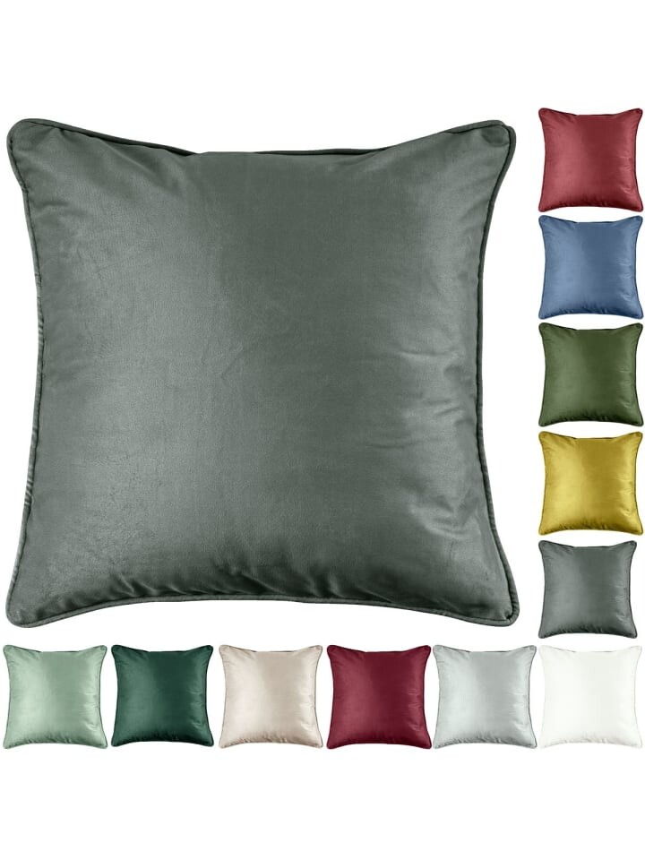 

Декоративная подушка JACK Deko 45x45cm Samt inkl Füllung Einfarbig, антрацит