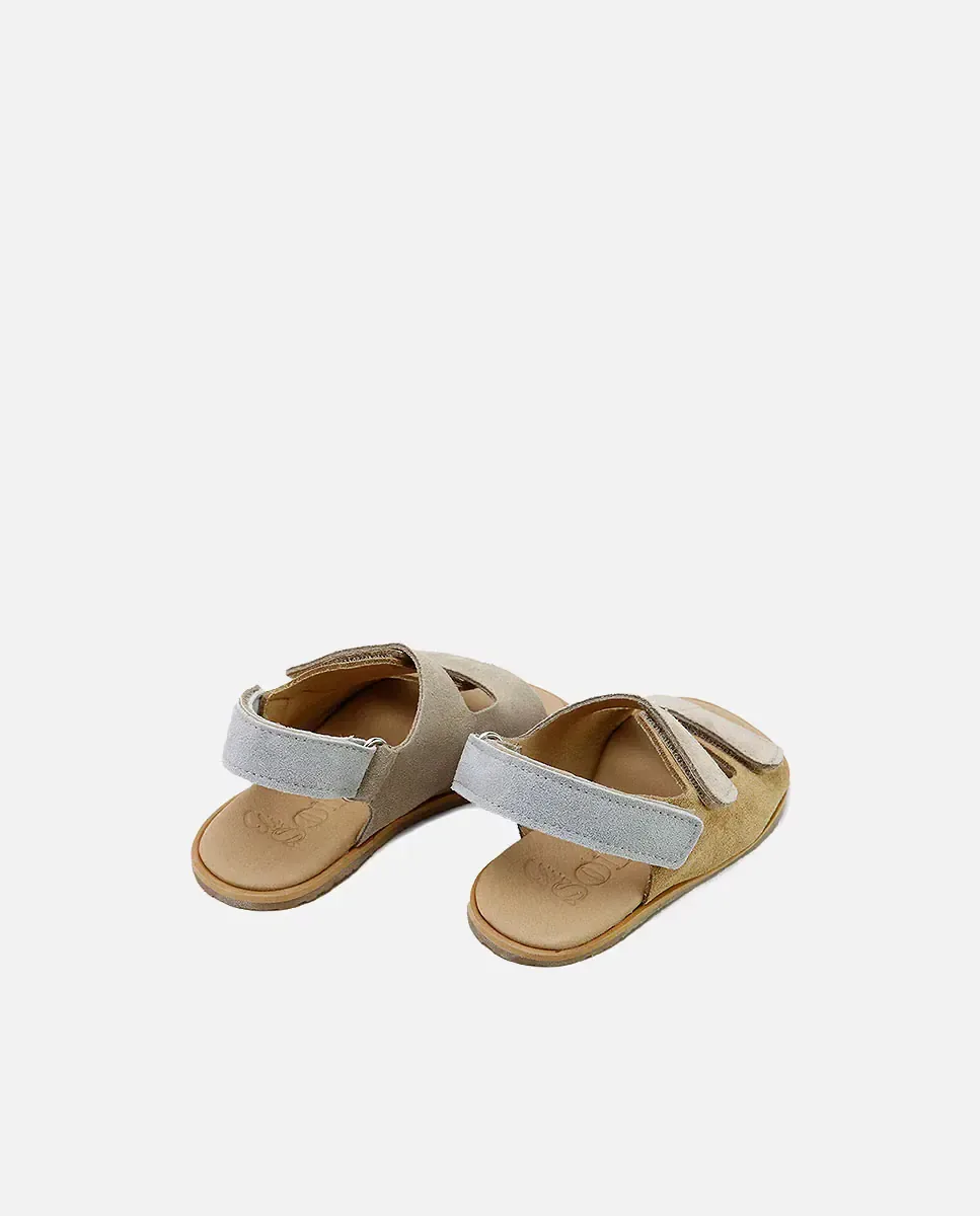 Унисекс сандалии из замши с застежками-липучками Eli 1957, Camel — фото 2