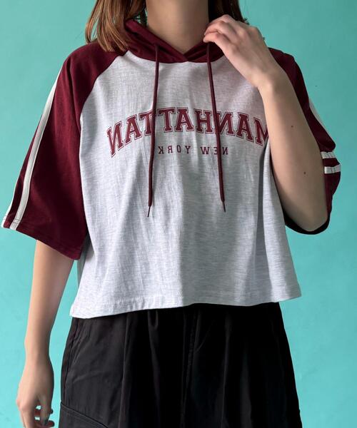 

Футболка-реглан с капюшоном WOND