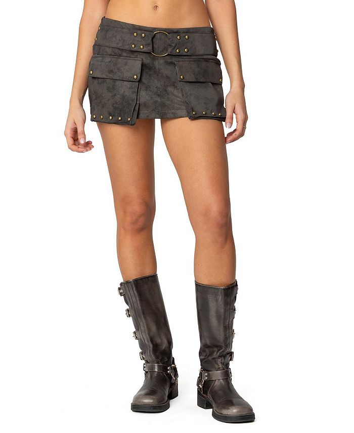 

Мини-юбка Marge Studded Edikted, коричневый