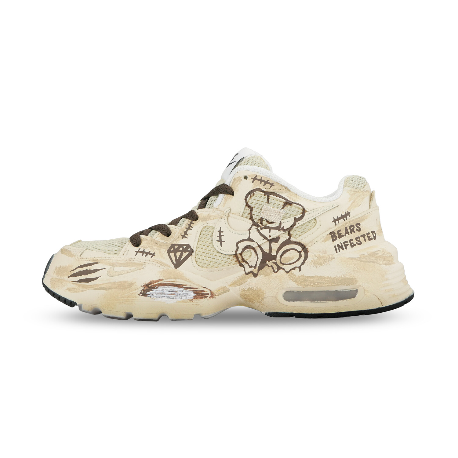 

Кроссовки Air Max Fusion женские с низким верхом, цвет белый/коричневый Nike