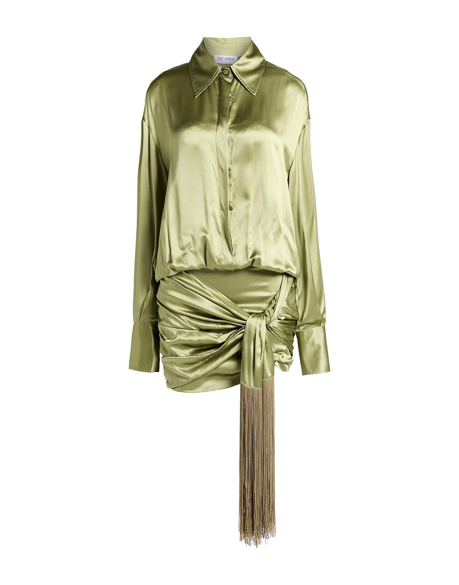 

Мини-платье The Attico, серо-зеленый