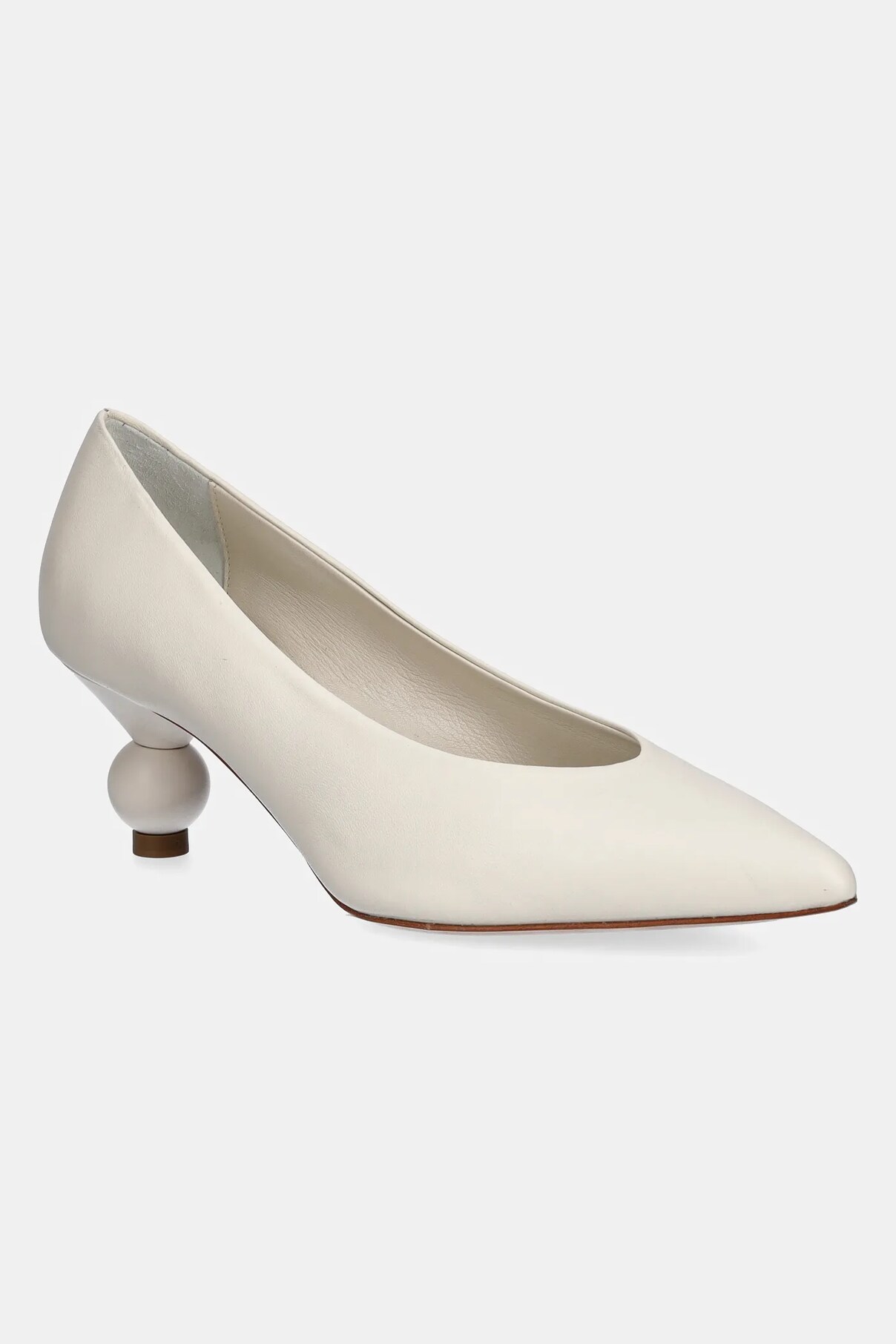 Туфли-лодочки из кожи RENZA Weekend Max Mara, бежевый — фото 2
