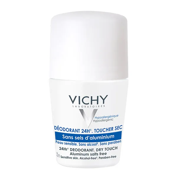 

Шариковый дезодорант для чувствительной кожи Déodorant 24H Toucher Sec Vichy, 50 ml