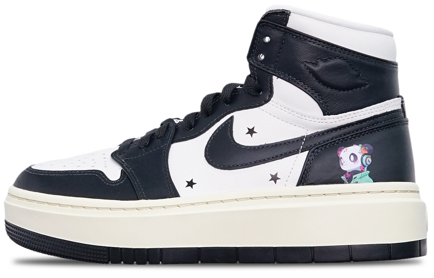 

Кроссовки Air JORDAN 1 Vintage Basketball Shoes Women's High-Top Black White, Черный, Кроссовки Air JORDAN 1 Vintage Basketball Shoes Women's High-Top Black White