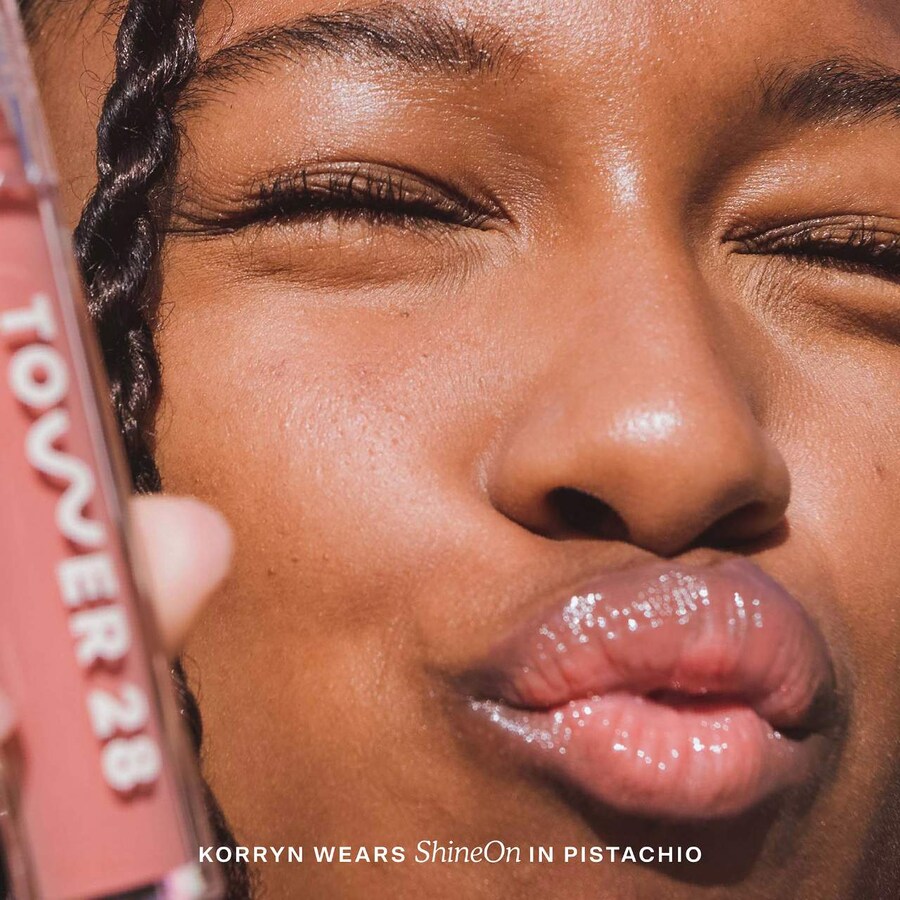 Увлажняющее нелипкое масло для губ ShineOn Lip Jelly Tower 28 Beauty, 0.13 oz/3.9 mL, Pistachio — фото 4