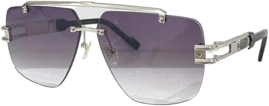 

Солнцезащитные очки без оправы большого размера для женщин и мужчин, с двойной перемычкой, градиентной защитой от УФ-излучения UV400, для занятий спортом на открытом воздухе и путешествий UYPTK, C2