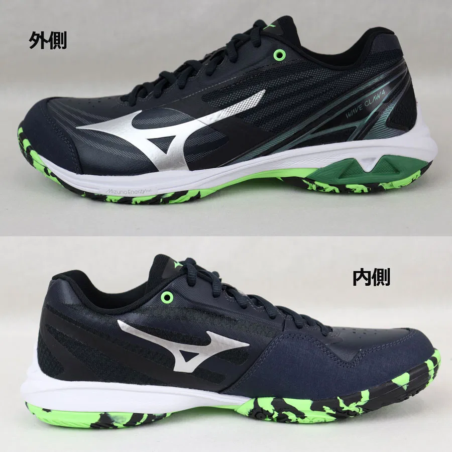 Унисекс кроссовки для бадминтона «Wave Claw 4 Wide» от Mizuno, 03 Black X Green — фото 3