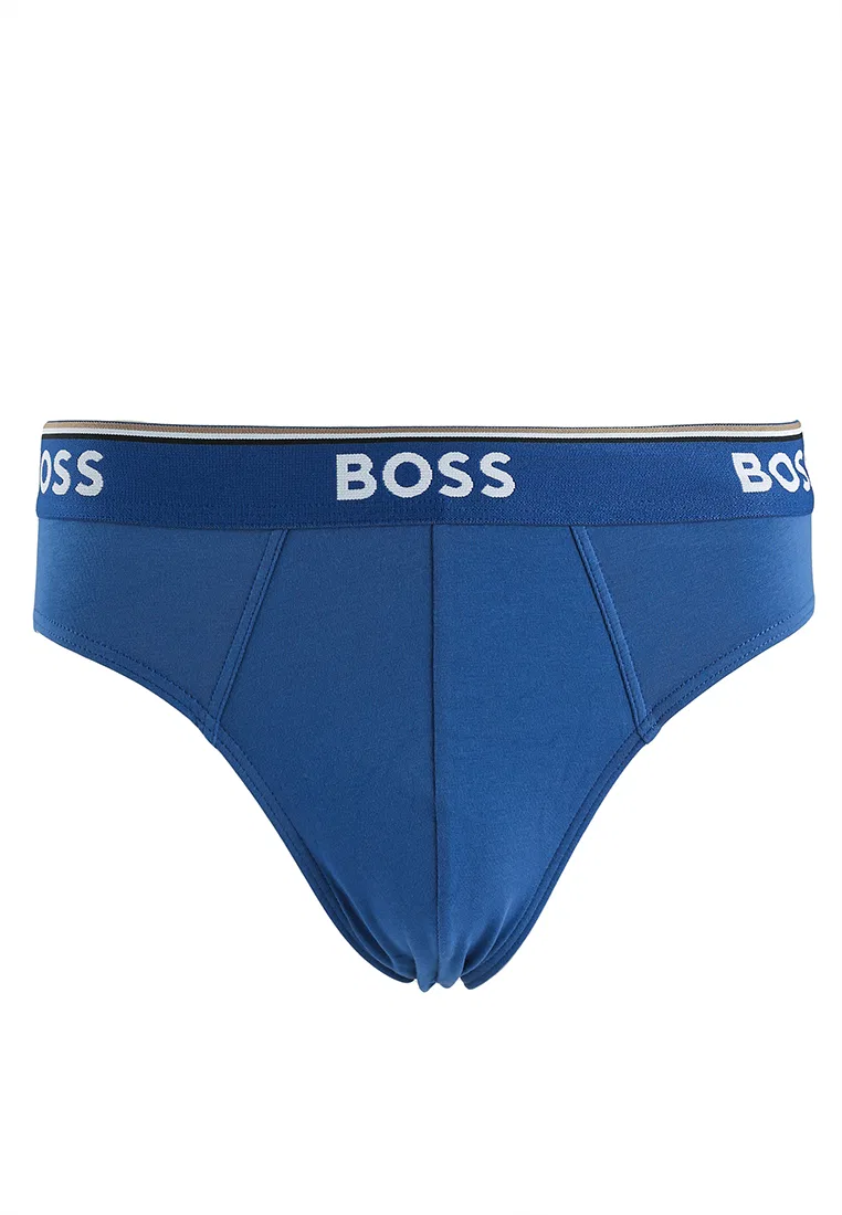 Трусы, 3 шт., stretch cotton, BOSS Body, черный/синий/серый — фото 2