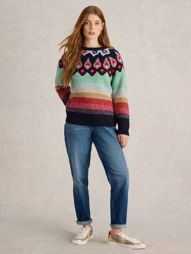 

Джемпер из смеси шерсти new york fair isle White Stuff, разноцветный