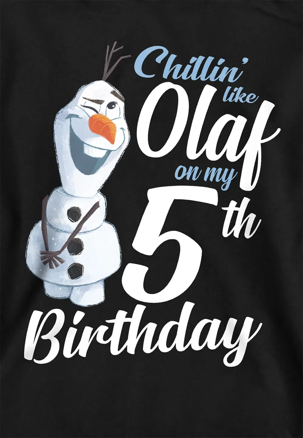 Детская худи с принтом Frozen Chillin Like Olaf, Disney, черный — фото 2