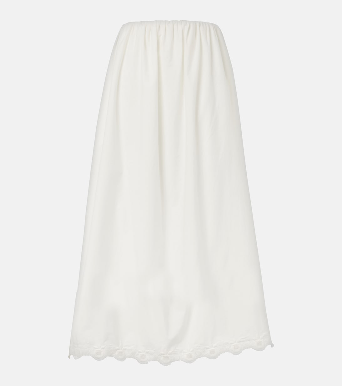

Вышитая хлопковая макси-юбка Antoinette Posse, Vintage White