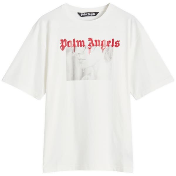

Футболка с портретным карандашом Palm Angels, белый