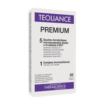 

LABORATOIRE THERASCIENCE Teoliance Премиум-пробиотическая добавка, 30 капсул