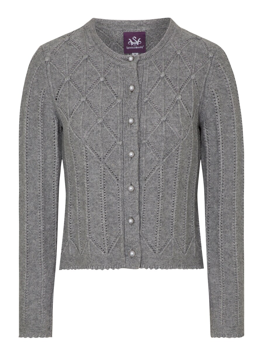 

Вязаный кардиган SPIETH & WENSKY Funkie, серый
