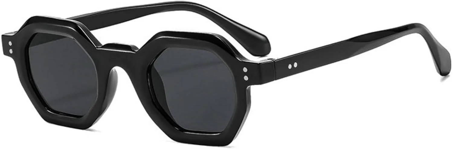 

Солнцезащитные очки Willochra в маленькой шестиугольной оправе для женщин, роскошные, модные, многоугольные, для активного отдыха, винтажные, с заклепками, C1