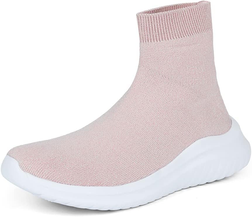 

Женские и мужские кроссовки LLTMALL с носком-тапком, легкие сетчатые теннисные беговые кроссовки, розовый