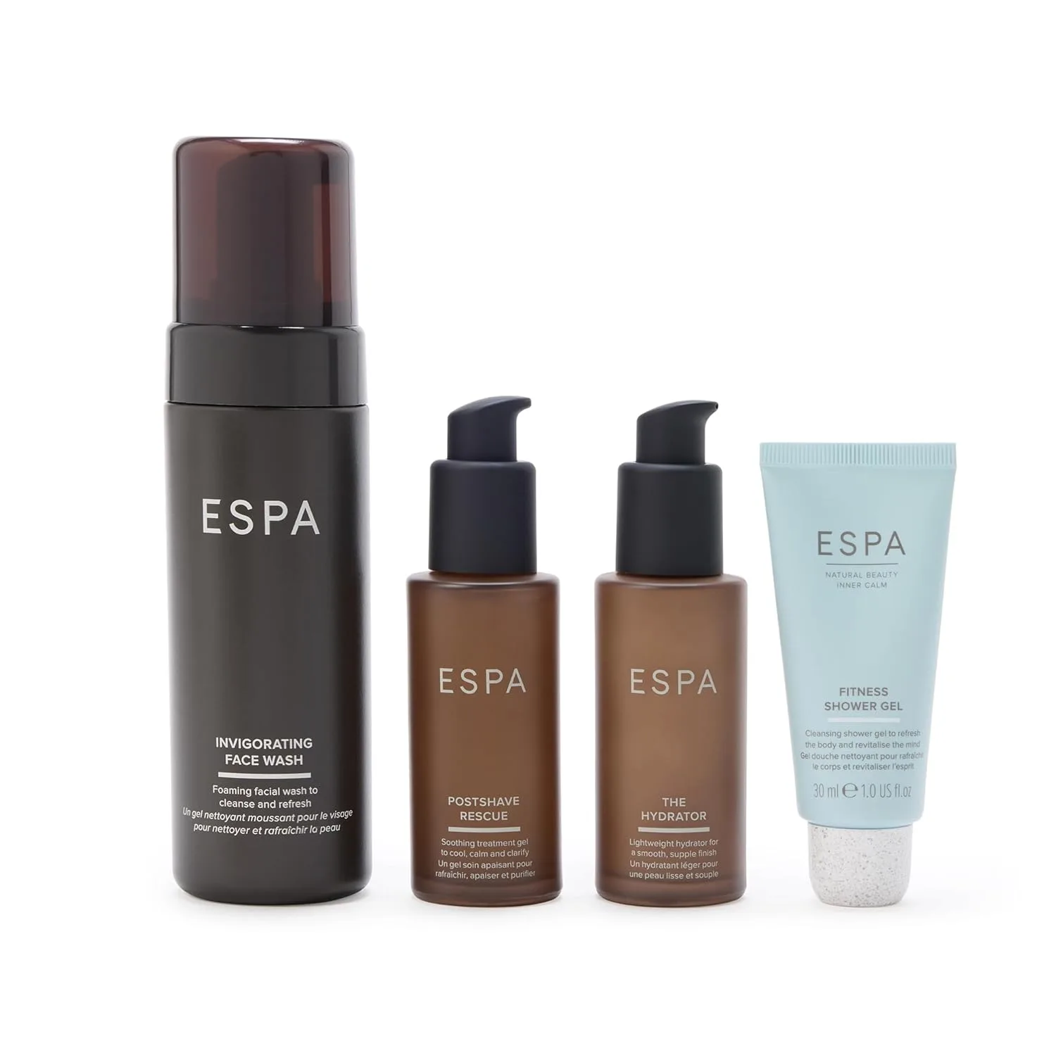 ESPA Men's Grooming Collection: набор для ухода из 4 предметов с очищающим гелем для лица, средством после бритья, увлажняющим кремом и гелем для душа — фото 4