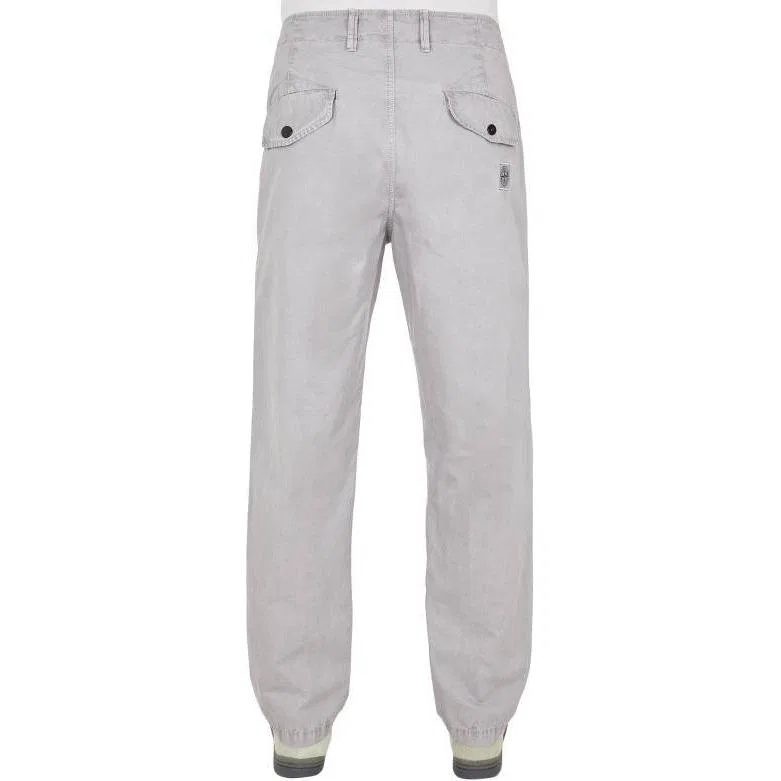 Брюки зауженные mid rise STONE ISLAND, Light Gray — фото 2