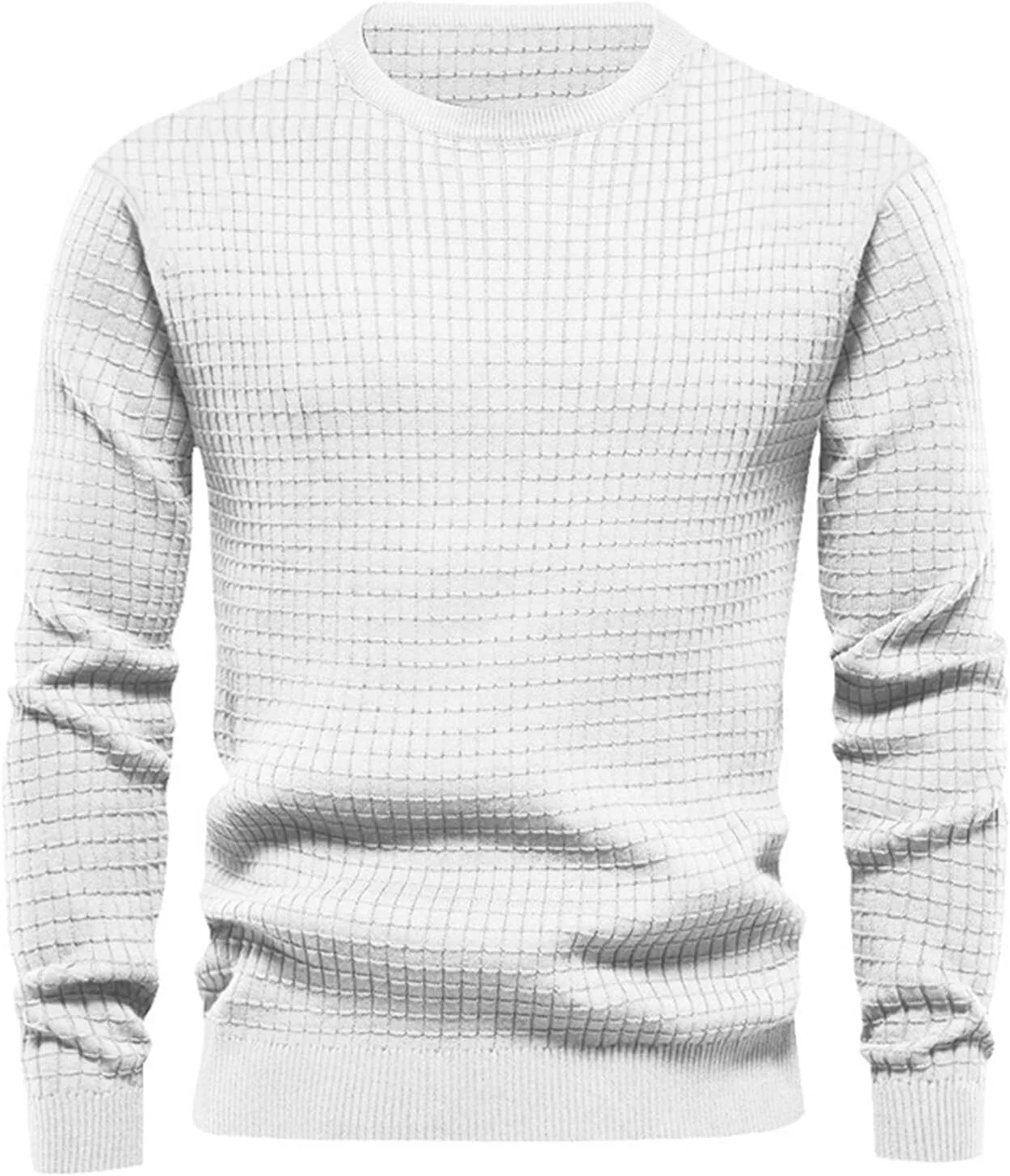 

Мужской свитер с вафельной вязкой и длинными рукавами CHXLQQX