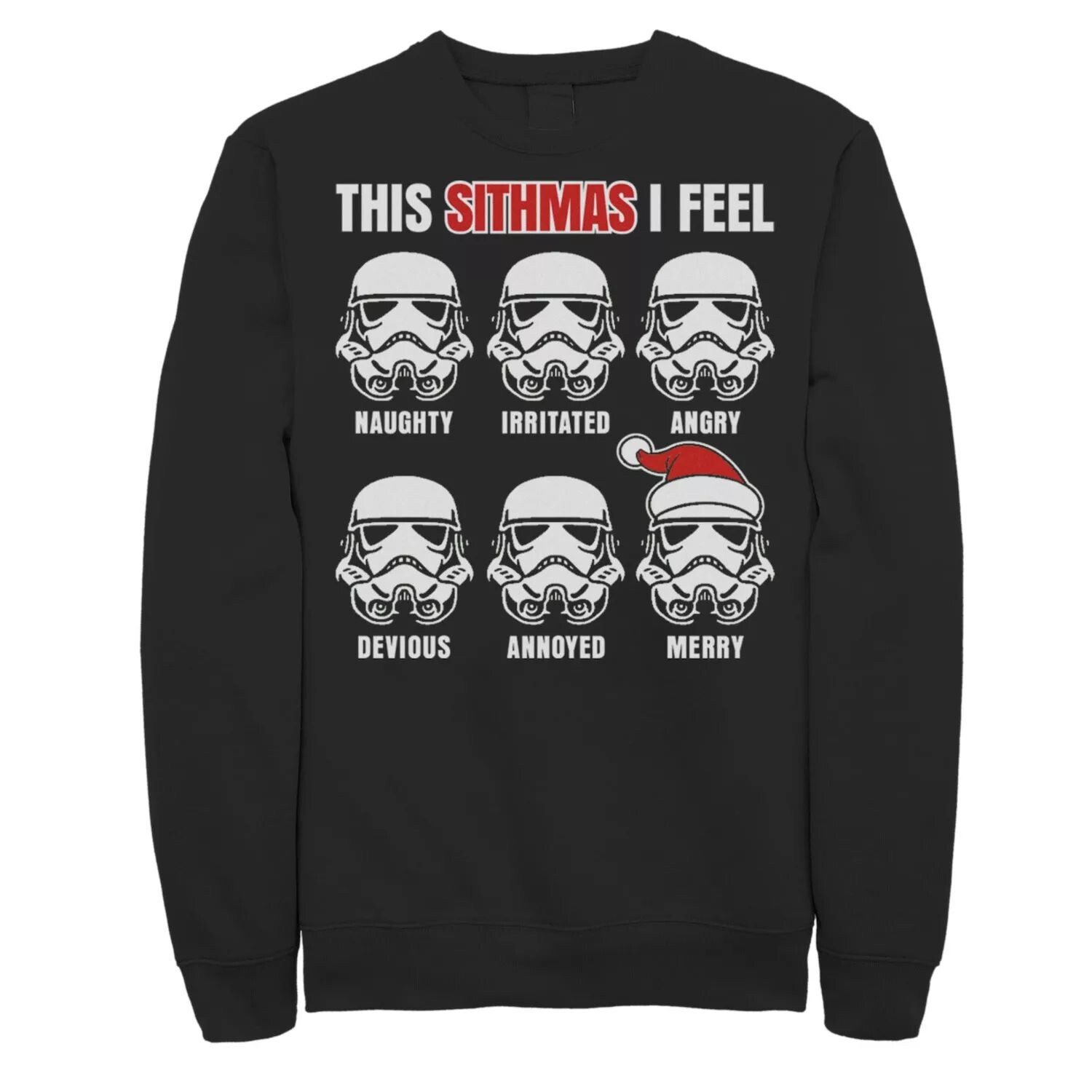 

Мужской рождественский свитшот Stormtrooper Sithmas Emotions Star Wars