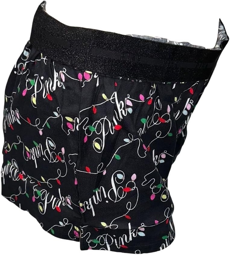 Пижамный комплект Victoria's Secret из розовой фланели, свободный, многоцветный/черный, с рождественским принтом, новый, Multicolor/Black Christmas Print — фото 3