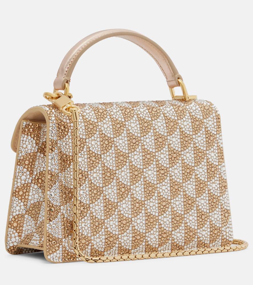 Сумка-тоут Serpenti Forever Mini из декорированного замши Bvlgari, Topaz/Platinum — фото 4