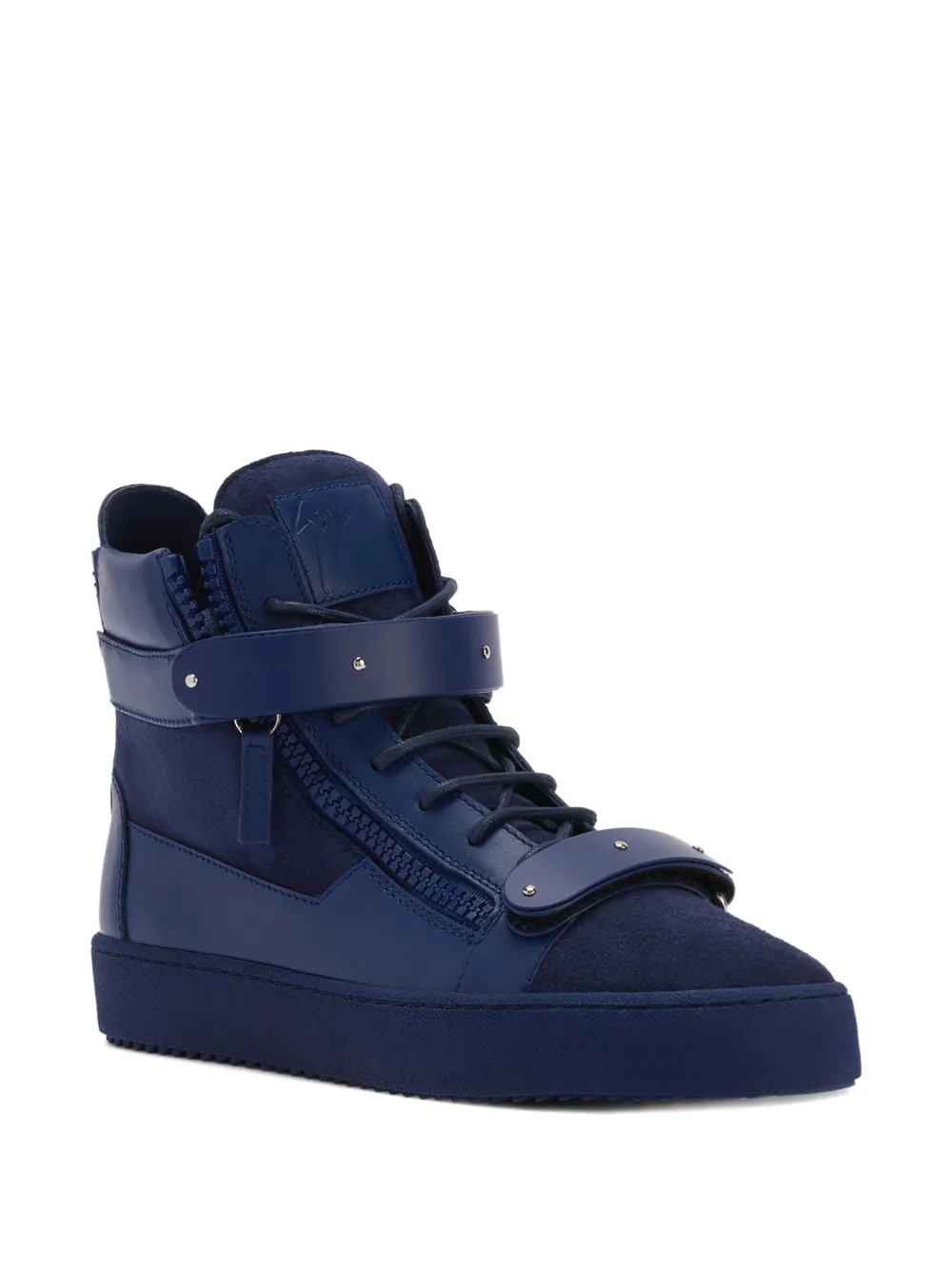 Высокие кеды COBY MATT на шнуровке Giuseppe Zanotti, синий — фото 2
